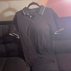 George Men’s Pique Short-Sleeve Polo Shirt (Black, Small)